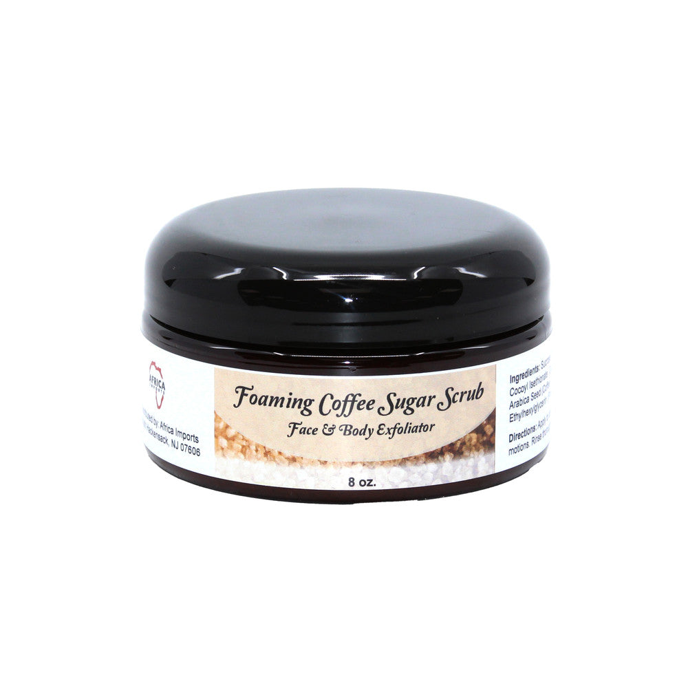 Foaming Coffee Sugar Scrub Face & Body Exfoliator 8 oz