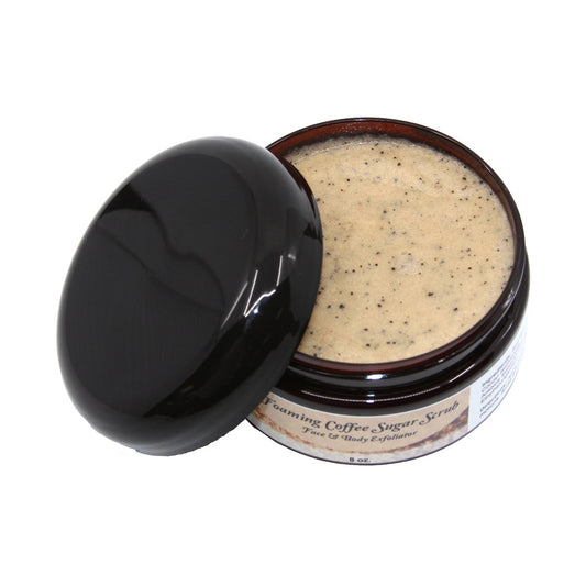 Foaming Coffee Sugar Scrub Face & Body Exfoliator 8 oz